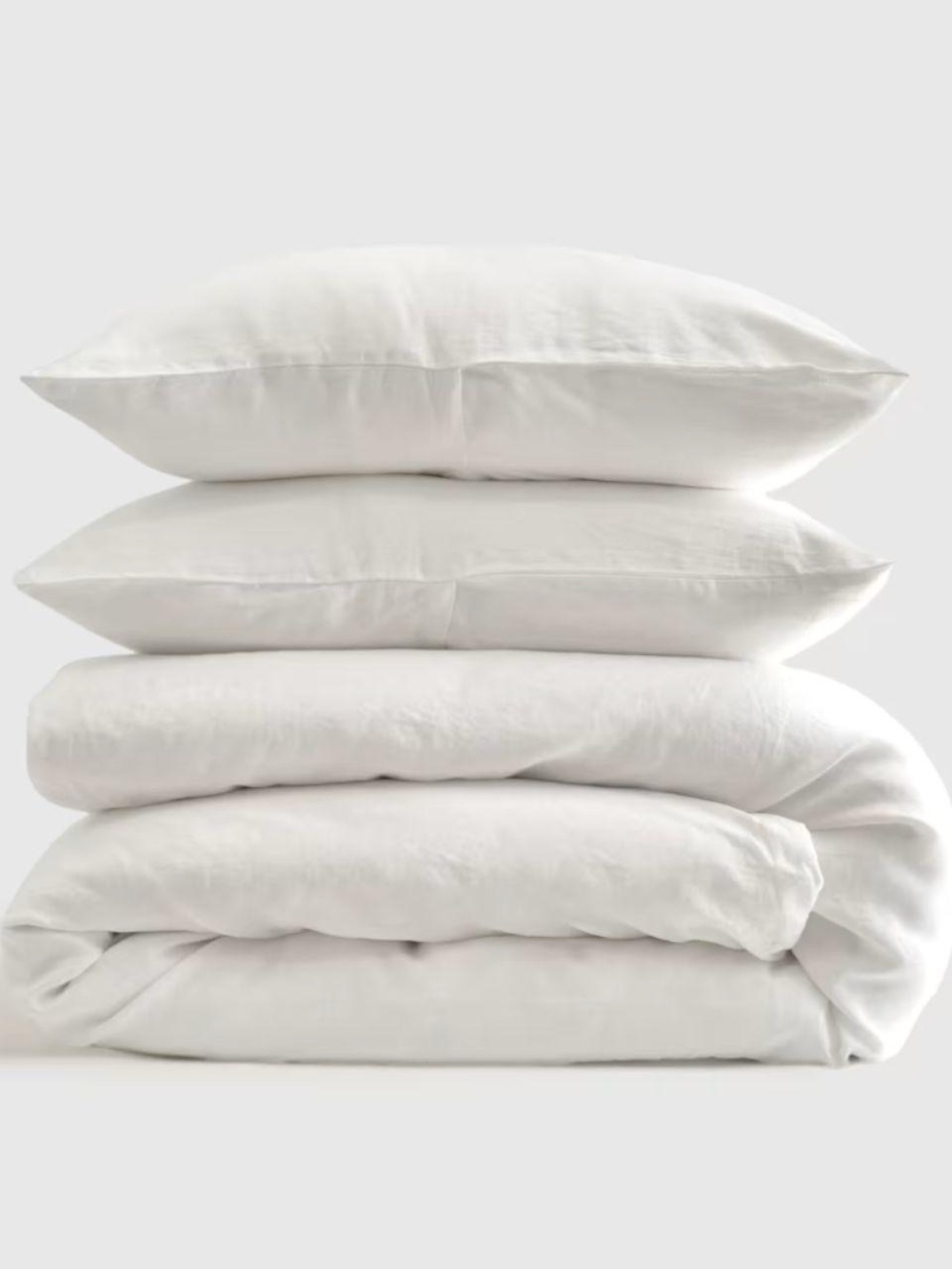 Quince European Linen Duvet Cover Set white
